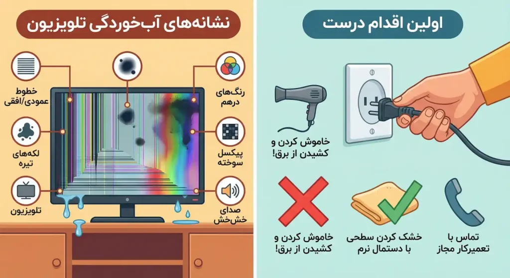 آبخوردگی تلویزیون قابل تعمیر